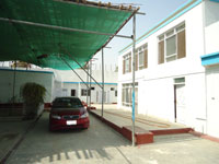 Construction of an outdoor shaded area for patients’ use, summer 2011