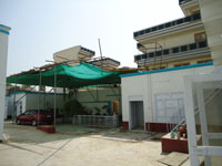 Courtyard seen from inside The Omar Kamali Medical Center, Jalalabad Afghanistan, summer 2011